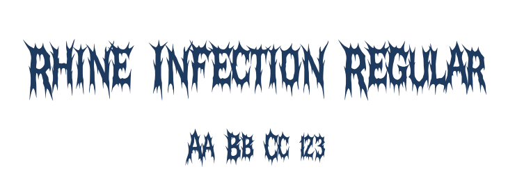 Rhine Infection Regular Font Preview