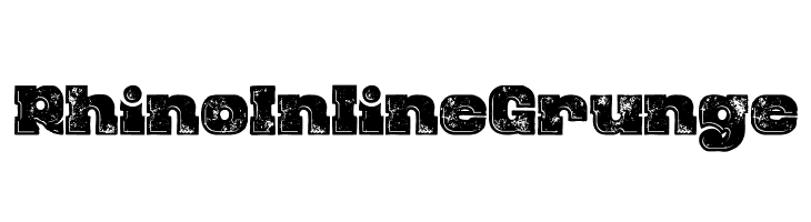 Rhino Inline Grunge  Скачать бесплатные шрифты