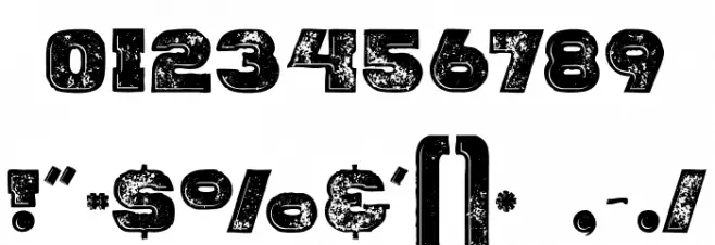 Rhino Inline Grunge Font OTHER CHARS