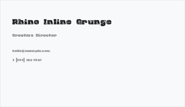 Rhino Inline Grunge Business Card