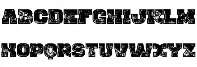 Rhino Inline Grunge Schriftart Groß