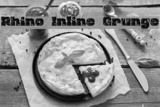 Rhino Inline Grunge Font examples