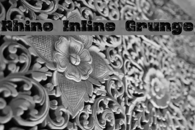 Rhino Inline Grunge Font examples