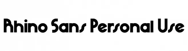 Rhino Sans Personal Use  Frei Schriftart Herunterladen