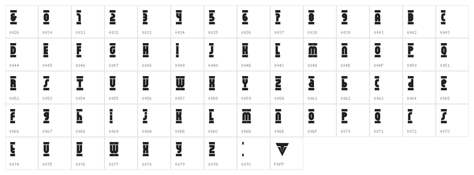 RhinoLuz Character Map
