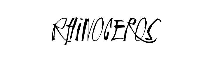 Rhinoceros  Frei Schriftart Herunterladen