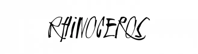 Rhinoceros  Frei Schriftart Herunterladen