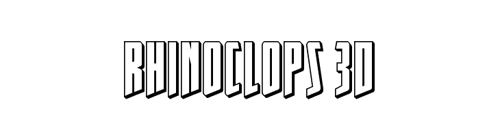Rhinoclops 3D  Frei Schriftart Herunterladen