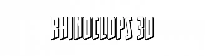 Rhinoclops 3D  Frei Schriftart Herunterladen