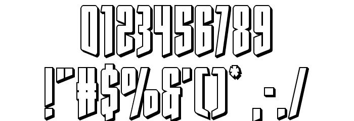 Rhinoclops 3D Font OTHER CHARS