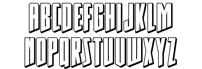 Rhinoclops 3D Font LOWERCASE