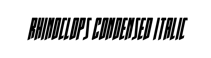 Rhinoclops Condensed Italic  Frei Schriftart Herunterladen