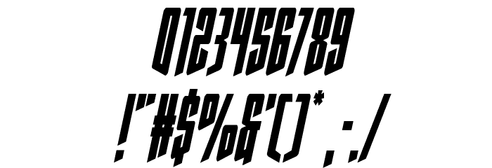 Rhinoclops Condensed Italic Font OTHER CHARS