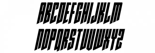 Rhinoclops Condensed Italic फ़ॉन्ट अपरकेस