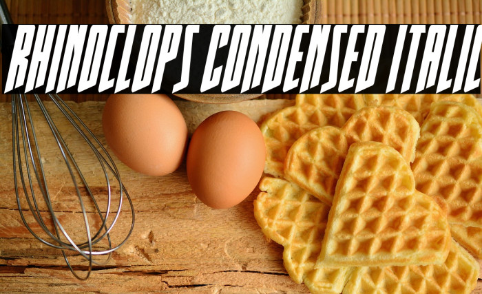 Rhinoclops Condensed Italic Example 1