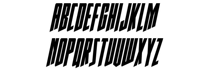 Rhinoclops Condensed Italic Font LOWERCASE