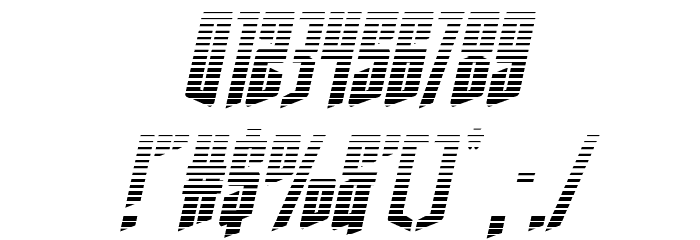 Rhinoclops Gradient Italic Font OTHER CHARS