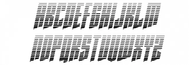 Rhinoclops Gradient Italic フォント 大文字