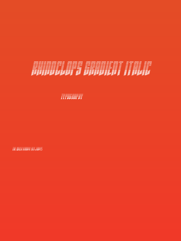 Rhinoclops Gradient Italic Poster