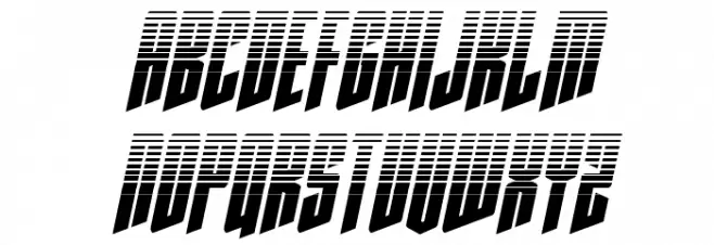Rhinoclops Halftone Italic Caratteri MAIUSCOLE