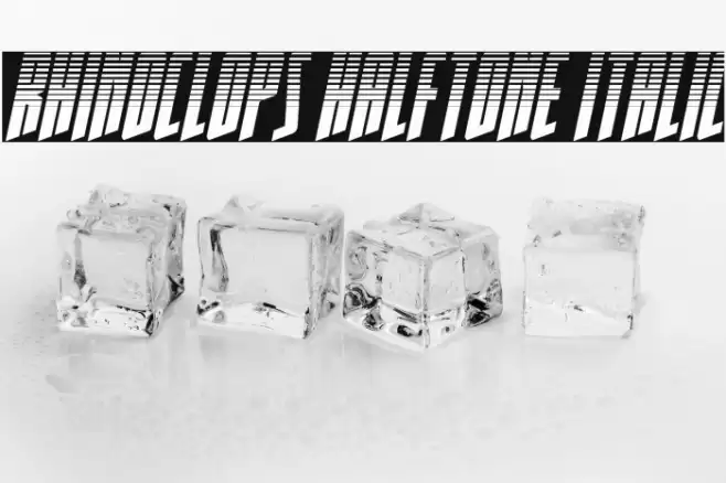 Rhinoclops Halftone Italic Font examples