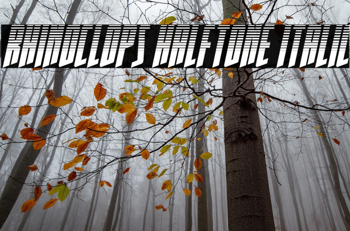 Rhinoclops Halftone Italic Example 2