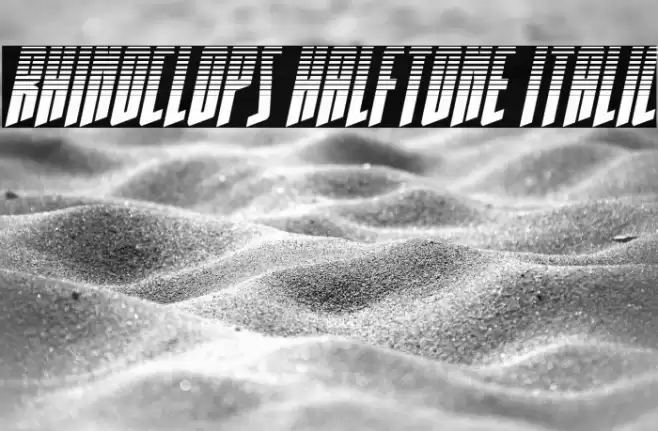 Rhinoclops Halftone Italic Font examples