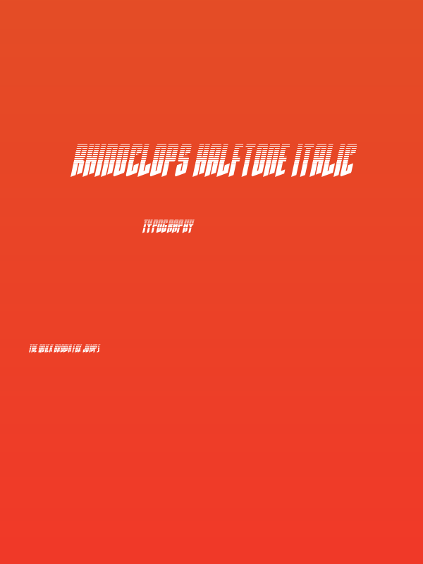 Rhinoclops Halftone Italic Poster