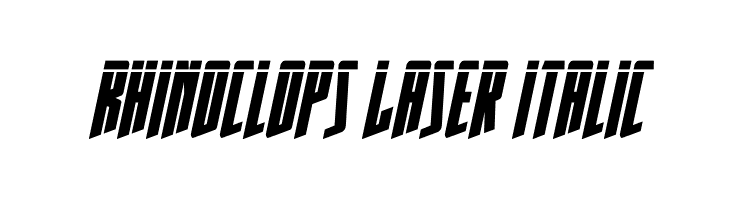 Rhinoclops Laser Italic  नि: शुल्क फ़ॉन्ट्स डाउनलोड