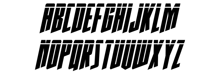 Rhinoclops Laser Italic Font LOWERCASE