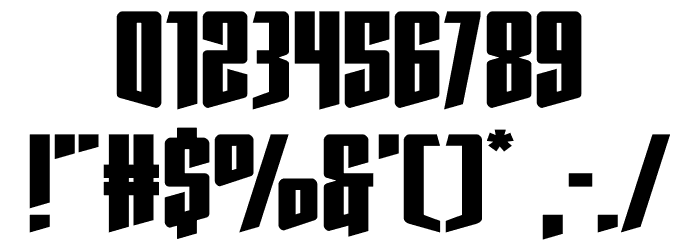 Rhinoclops Xtra-Expanded Font OTHER CHARS