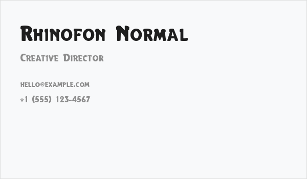 Rhinofon Normal Business Card