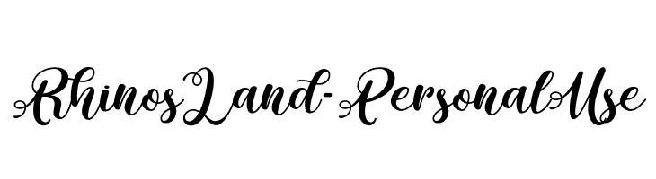 Rhinos Land - Personal Use  नि: शुल्क फ़ॉन्ट्स डाउनलोड