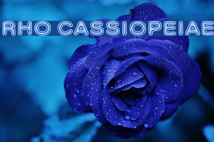 Rho Cassiopeiae Font examples