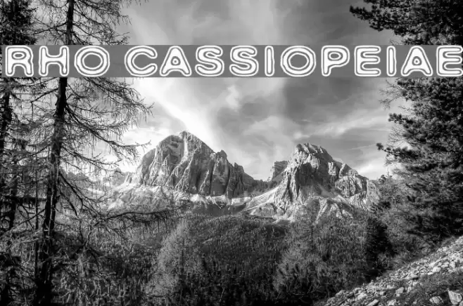 Rho Cassiopeiae Font examples