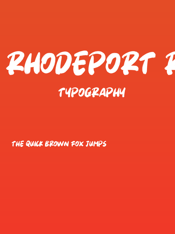 Rhodeport Regular_DEMO Poster