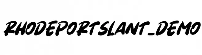 Rhodeport Slant_DEMO  Frei Schriftart Herunterladen