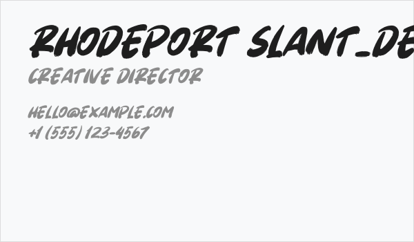 Rhodeport Slant_DEMO Business Card