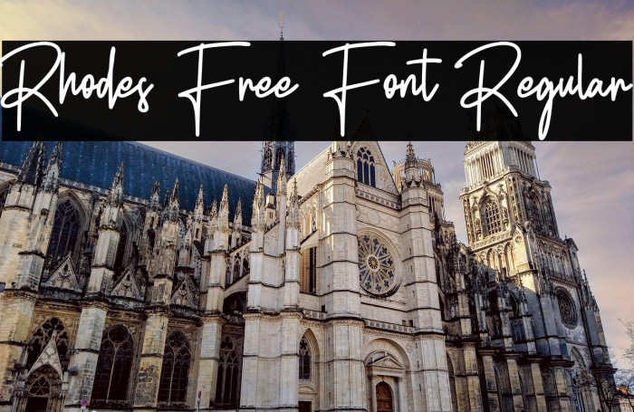 Rhodes Free Font Regular Example 3
