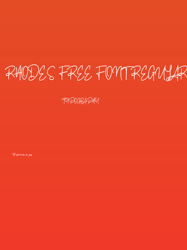 Rhodes Free Font Regular Poster