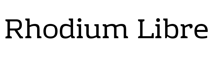 Rhodium Libre Font