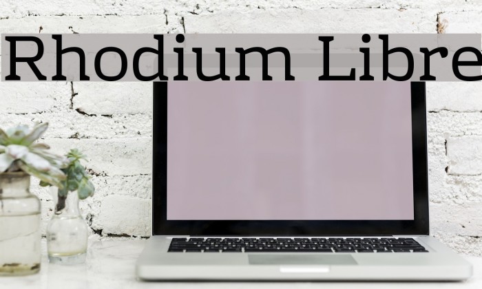 Rhodium Libre Font examples
