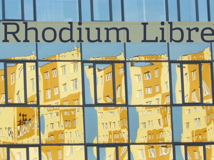 Rhodium Libre Font examples