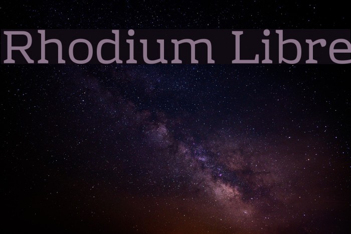 Rhodium Libre Font examples