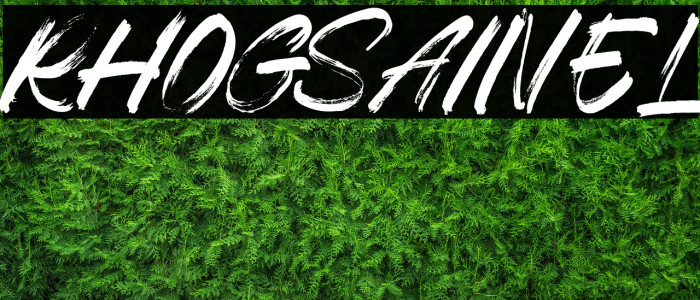 Rhogsainel Font examples