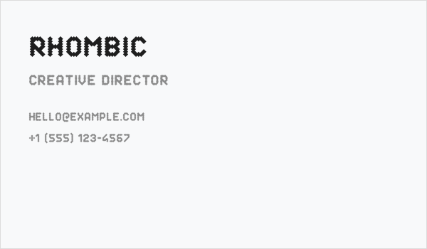 Rhombic Business Card