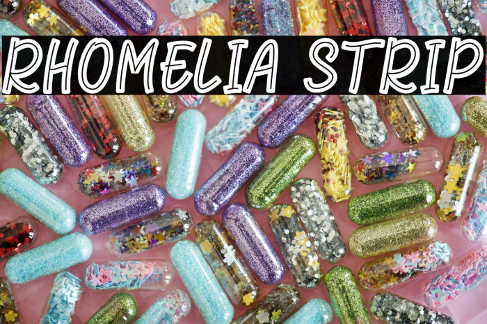 Rhomelia Strip Font examples