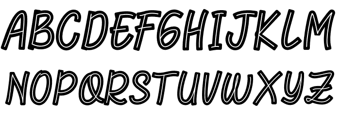 Rhomelia Strip Font LOWERCASE