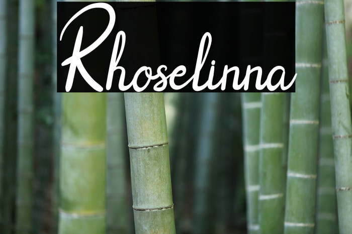 Rhoselinna Font examples