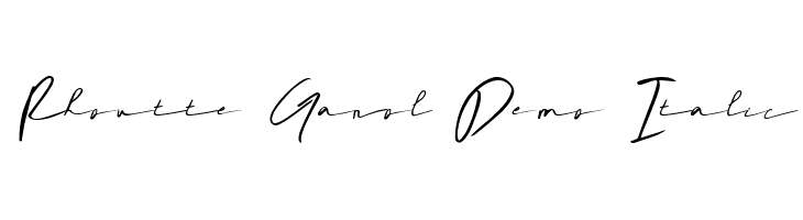 Rhoutte Ganol Demo Italic  Frei Schriftart Herunterladen
